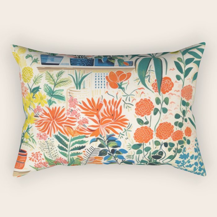Colourful Flower Nursery Rectangular Pillow Gallery Image 2