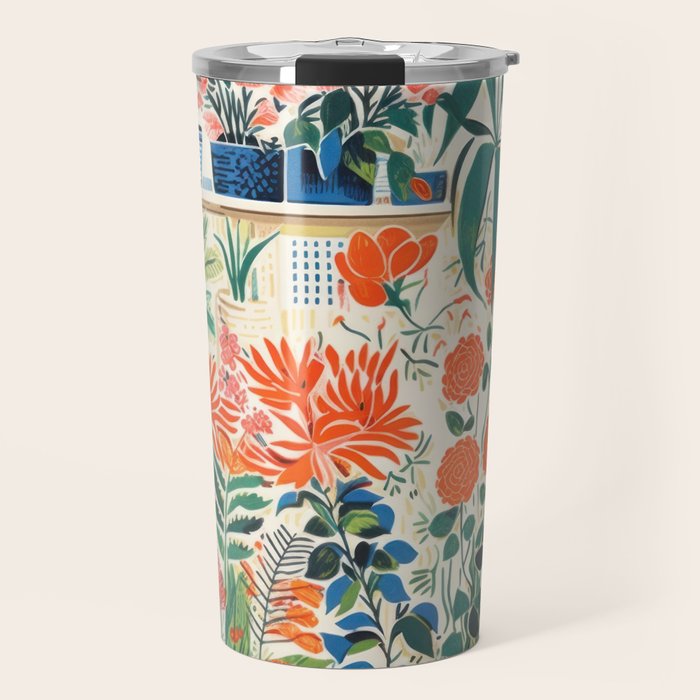 Colourful Flower Nursery Travel Mug Gallery Image 1