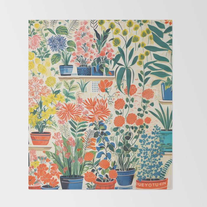 Colourful Flower Nursery Throw Blanket Gallery Image 2