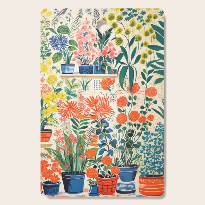 Colourful Flower Nursery Cutting Board Gallery Image 1