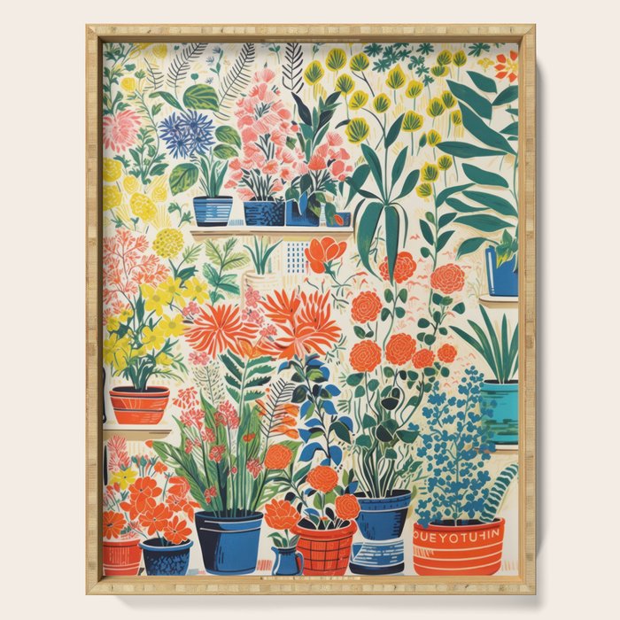 Colourful Flower Nursery Serving Tray Gallery Image 1