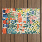 Colourful Flower Nursery Outdoor Rug Gallery Image 1