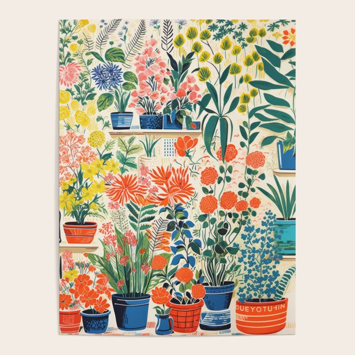 Colourful Flower Nursery Poster Gallery Image 1