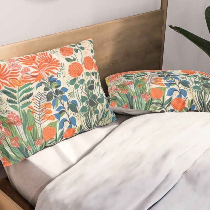 Colourful Flower Nursery Pillow Sham Gallery Image 2
