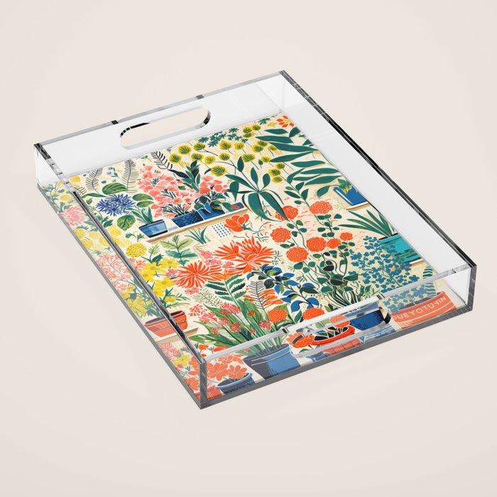 Colourful Flower Nursery Acrylic Tray Gallery Image 1