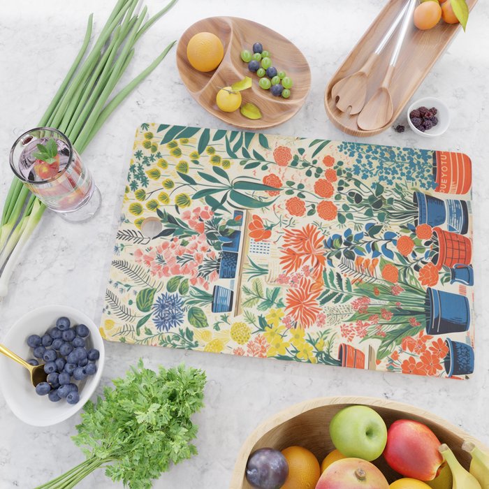 Colourful Flower Nursery Cutting Board Gallery Image 2