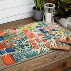Colourful Flower Nursery Outdoor Rug Gallery Image 2