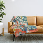 Colourful Flower Nursery Throw Blanket Gallery Image 1