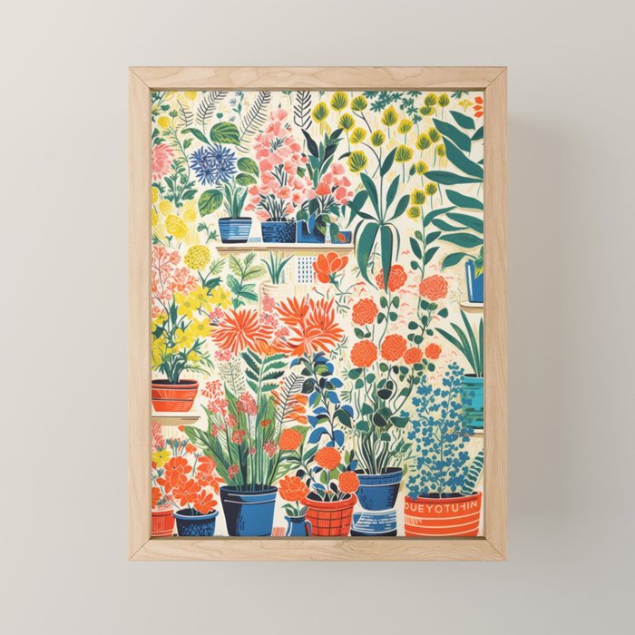 Colourful Flower Nursery Mini Art Print Gallery Image 1