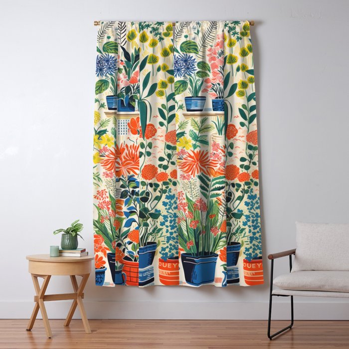 Colourful Flower Nursery Window Curtain Gallery Image 5
