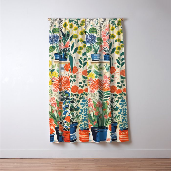 Colourful Flower Nursery Window Curtain Gallery Image 3