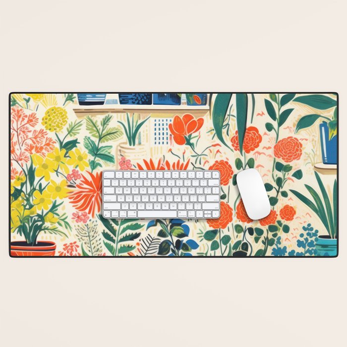 Colourful Flower Nursery Desk Mat Gallery Image 1