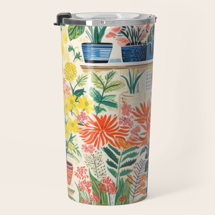 Colourful Flower Nursery Travel Mug Gallery Image 3