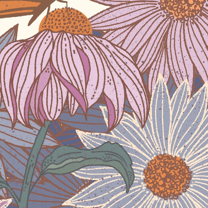 Monarch Butterfly and Wildflowers - Cream Coffee Mug Gallery Image 2