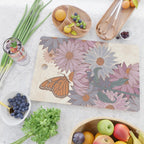 Monarch Butterfly and Wildflowers - Cream Cutting Board Gallery Image 2