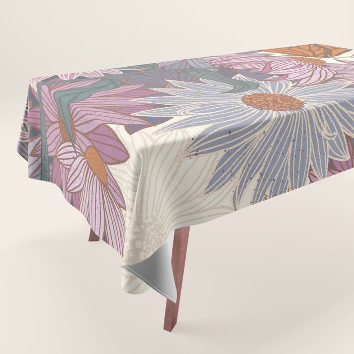 Monarch Butterfly and Wildflowers - Cream Tablecloth Gallery Image 1