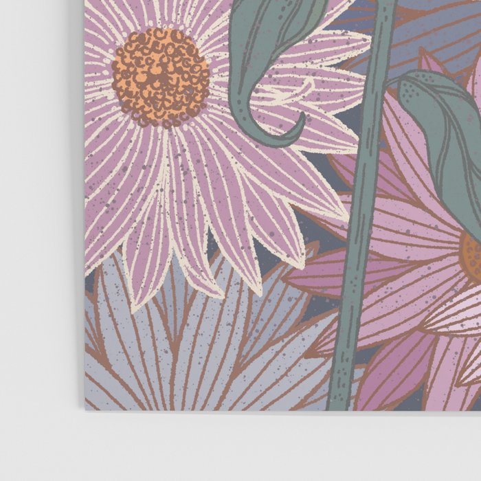 Monarch Butterfly and Wildflowers - Cream Poster Gallery Image 3