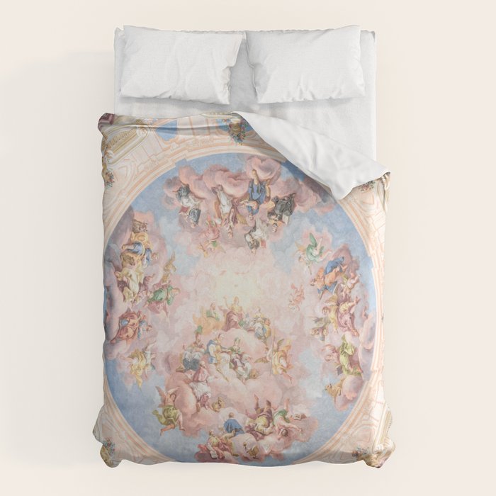 Renaissance Ceiling Painting Gods Angels Fresco Duvet Cover Gallery Image 1