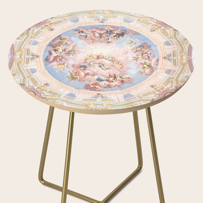 Renaissance Ceiling Painting Gods Angels Fresco Side Table Gallery Image 2