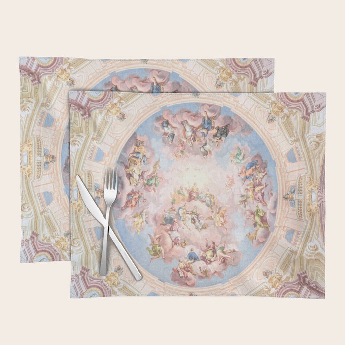 Renaissance Ceiling Painting Gods Angels Fresco Placemat Gallery Image 1