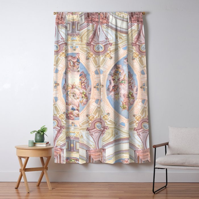 Renaissance Ceiling Painting Gods Angels Fresco Window Curtain Gallery Image 5