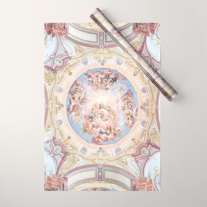 Renaissance Ceiling Painting Gods Angels Fresco Wrapping Paper Gallery Image 1