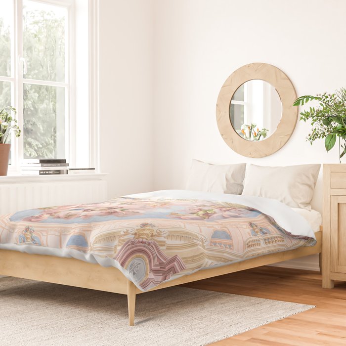 Renaissance Ceiling Painting Gods Angels Fresco Duvet Cover Gallery Image 2