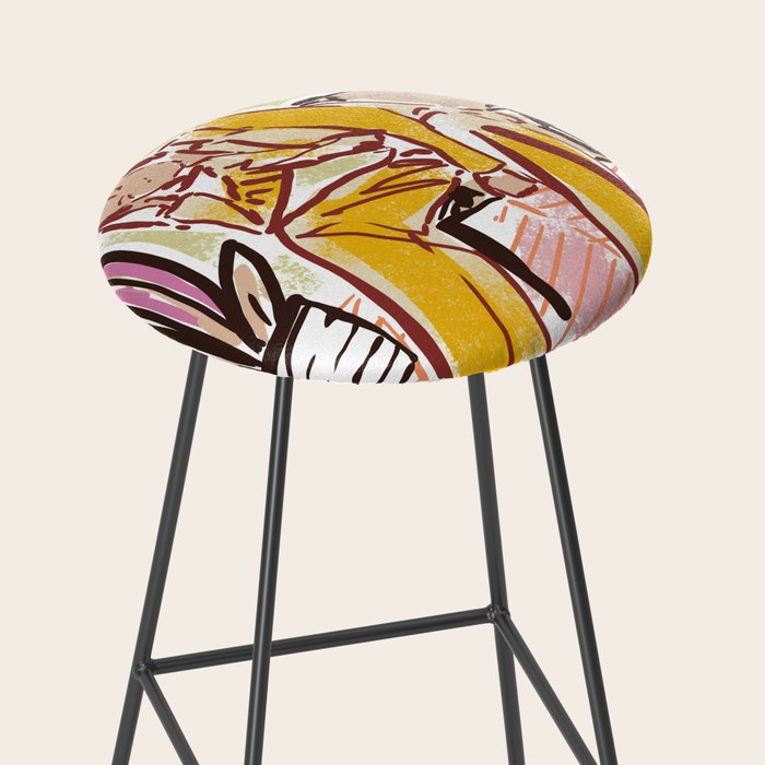 Woman sitting on sofa Stool Gallery Image 2