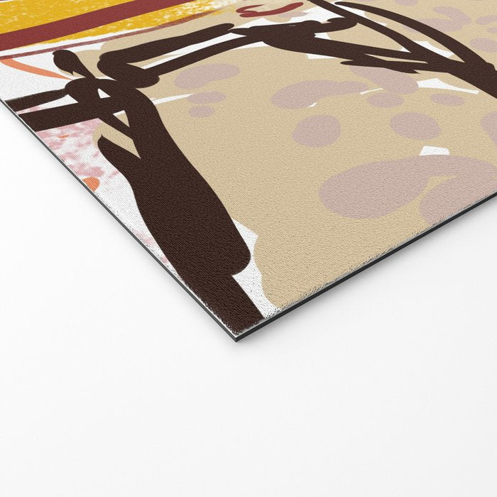 Woman sitting on sofa Welcome Mat Gallery Image 2