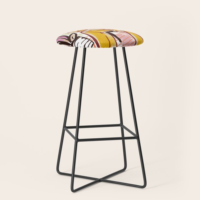 Woman sitting on sofa Stool Gallery Image 1