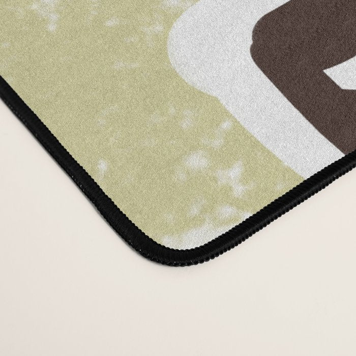 Woman sitting on sofa Desk Mat Gallery Image 4