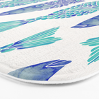 Indonesian Fish Duo - Navy & Turquoise Palette Bath Mat Gallery Image 3