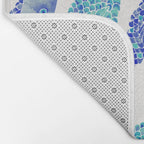 Indonesian Fish Duo - Navy & Turquoise Palette Bath Mat Gallery Image 2