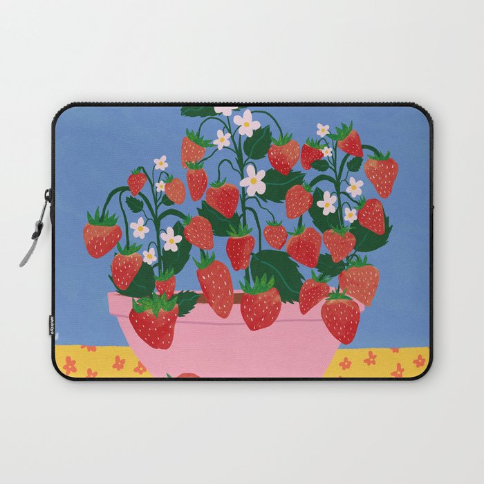 Potted Strawberries Laptop Sleeve Gallery Image 1