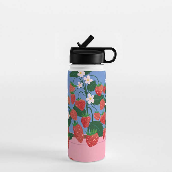 Potted Strawberries Water Bottle Gallery Image 1