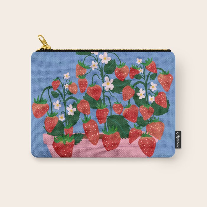 Potted Strawberries Carry All Pouch Gallery Image 1