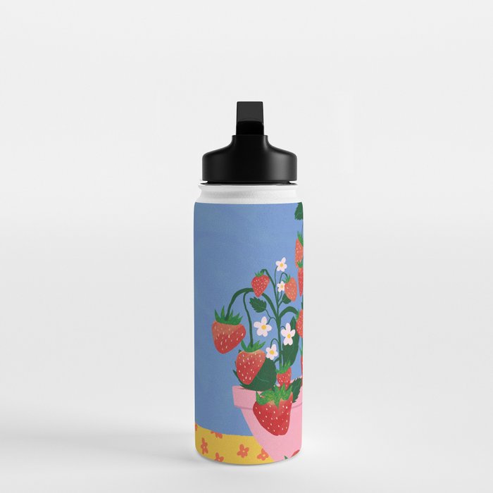 Potted Strawberries Water Bottle Gallery Image 3