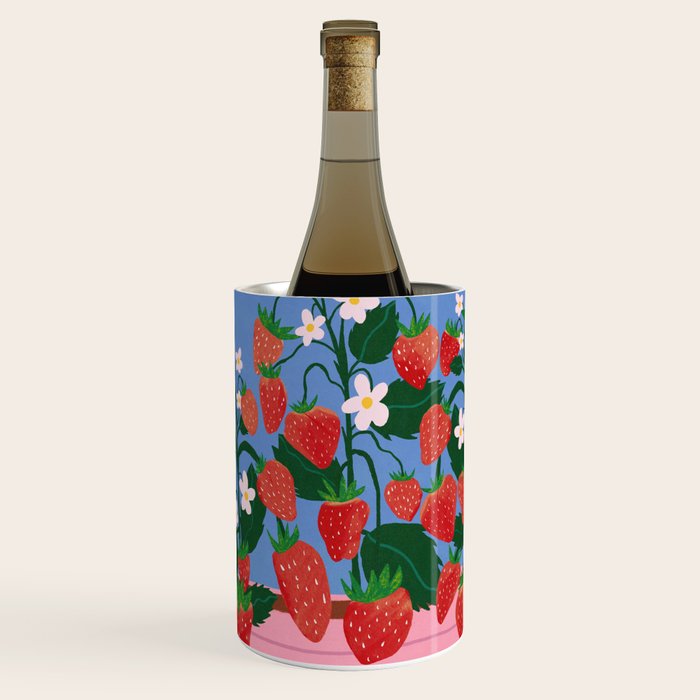 Potted Strawberries Wine Chiller Gallery Image 1