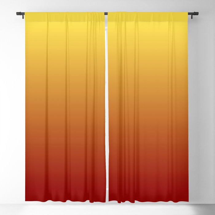 OMBRE RUST YELLOW COLOR Window Curtain Gallery Image 5