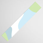 Happy Flower 60s Retro Vibe Light Blue Light Green White Table Runner Gallery Image 3