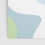 Happy Flower 60s Retro Vibe Light Blue Light Green White Poster Gallery Image 3