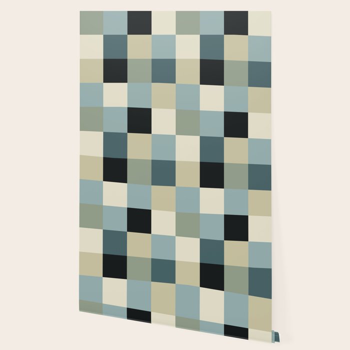 Bold Muted Checks Pattern - Large III Wallpaper Gallery Image 2