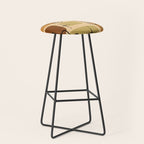 Mid Century Modern Sputnik Cards Ochre Brown Stool Gallery Image 1