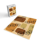 Mid Century Modern Sputnik Cards Ochre Brown Jigsaw Puzzle Gallery Image 2