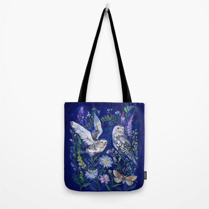 Flower Garden Owls Tote Bag Gallery Image 2