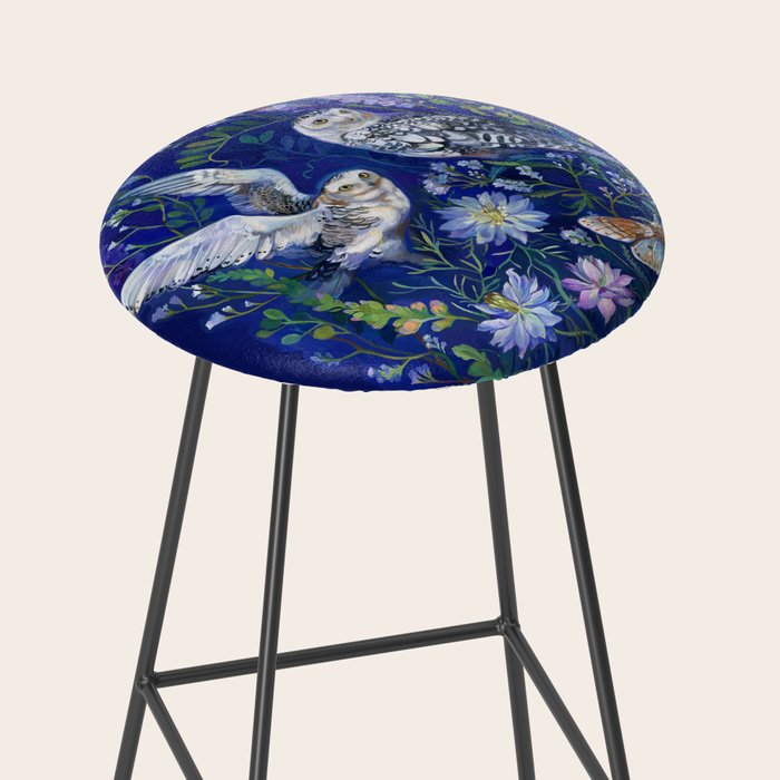 Flower Garden Owls Stool Gallery Image 2