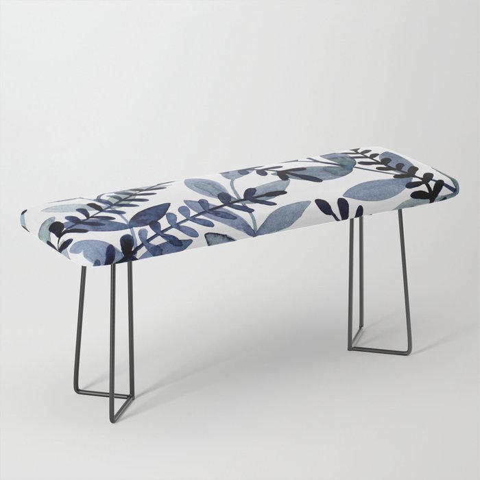 Watercolor branches - indigo Bench Gallery Image 1