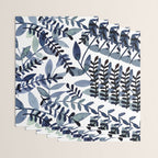 Watercolor branches - indigo Wrapping Paper Gallery Image 3