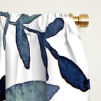 Watercolor branches - indigo Window Curtain Gallery Image 2