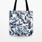 Watercolor branches - indigo Tote Bag Gallery Image 1